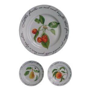 Williams - Sonoma Orchard Suite Cherry Peach Pear - Luncheon / Dessert Plates